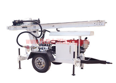 kupować Hydrauliczna platforma do wiercenia studni z przyczepą 2 koła do wiercenia w DTH Air / Mud Pump produkcja online