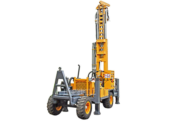 kupować 355MM Przenośna hydrauliczna wiertarka do studni wodnych 4-kołowa przyczepa montowana produkcja online