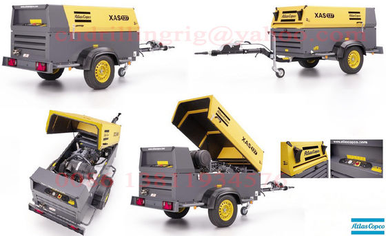 Sprężarka śrubowa Atlas Copco ze sprężarką śrubową do wiercenia studni głębinowych